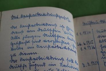Preview: handgeschriebenes Lieder-, Tagebuch, Notizbuch R.A.D. Zeit