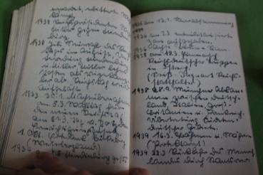 handgeschriebenes Lieder-, Tagebuch, Notizbuch R.A.D. Zeit