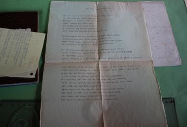 handgeschriebenes Lieder-, Tagebuch, Notizbuch R.A.D. Zeit