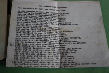 handgeschriebenes Lieder-, Tagebuch, Notizbuch R.A.D. Zeit