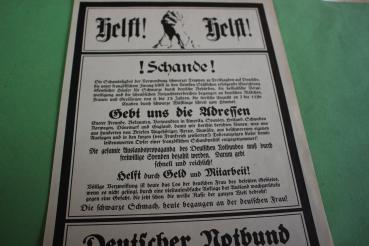 Preview: Flugblatt des Deutschen Notbundes gegen die schwarze Schmach