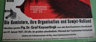 Preview: Flugblatt / Plakat ?  Anti-Komintern - Gesprächsabend - München 1937