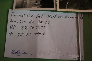 Preview: 35 alte Fotos - General der Inf. Kurt von Briesen - Vormarsch Belgien