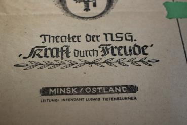 Preview: Programmblatt - Theater der NSG. Kraft durch Freude - Minsk / Ostland