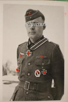 RK-Träger Oberfeldwebel Ludwig Schütte Feldverleihung 10 Fotos- Rarität