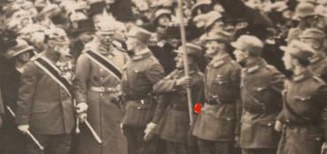 alte Fotokarte - Münchener Trauertag 04.11.1923 - Marsch der NSDAX