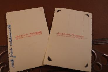 Preview: zwei tolle alte Fotos - Portrait SS-Mann mit EK II und Zivilist aus Trier