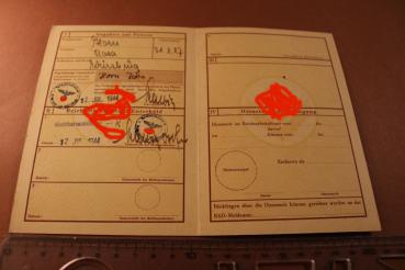 Preview: Reichsarbeitsdienst-Pflichtausweis einer Frau aus Würzburg 1944