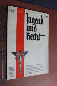 Heft  Jugend und Recht  Ausgabe 8 von 1934 des BNSDJ