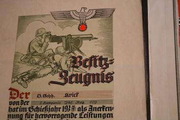 Preview: two large decorative certificates of a soldier in the 109th Infantry Regiment