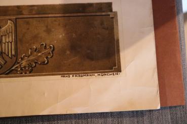 two large decorative certificates of a soldier in the 109th Infantry Regiment