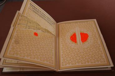 Preview: alte SA Wehrabzeichen Urkunde  Bronze - Hamburg defekt