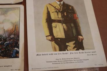 Preview: drei Sammelbilder - Quittungsbilder ?? Volksbund für das Deutschtum im Ausland  Adolf Hitler und andere
