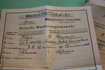 Dokumentennachlass einer Person Militärpass 10 Hannoverisches Jäger-Bataillon und weitere