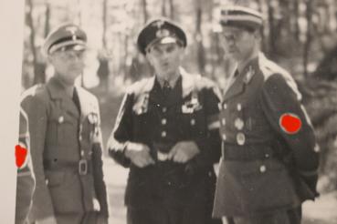 Preview: original Foto - drei Herren in Uniform - Partei, Marine-HJ ?