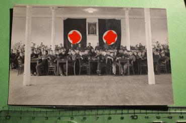 original Foto - Lehrlinge - HK Fahnen - Gemälde A. Hitler