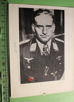 RK-Träger Hans-Ulrich Rudel mit original Autogramm- Nachkrieg ?