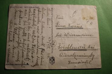 Preview: alte AK - Profil A. Hitler am Weihnachtsbaum - 1944