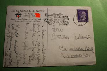 Preview: alte AK - Zum Tag der Deutschen Polizei 1942 - Die Polizei im Fronteinsatz