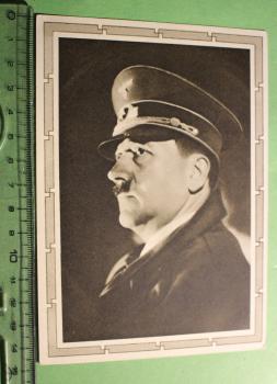 alte AK - Portrait A. Hitler mit Sonderstempel Memel
