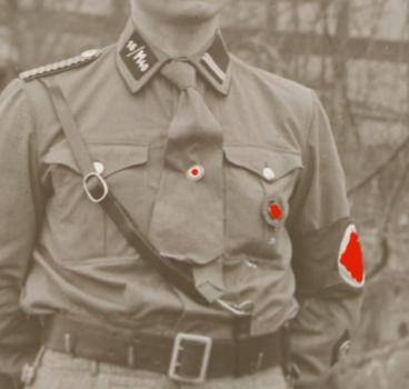 Preview: altes Negativ - NSKK Rottenführer mit Parteiabzeichen und SA Sportabzeichen  16/M40