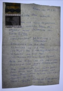 kleines Negativ - Oberstleutnant der Res. Franz Bäke