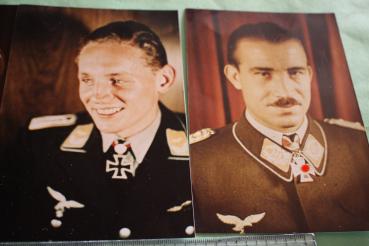 Preview: vier tolle Portraits RKTräger Luftwaffe Galland usw. neuzeitliche Abzüge