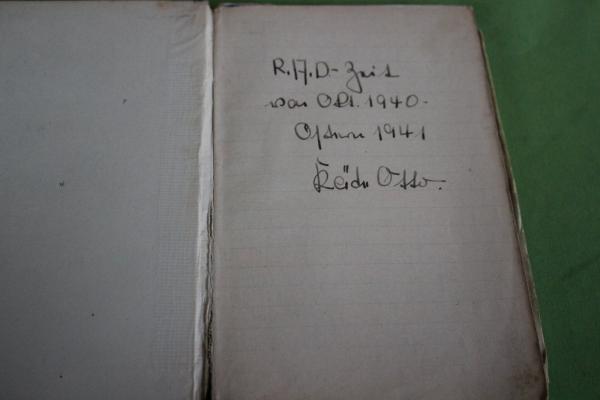 handgeschriebenes Lieder-, Tagebuch, Notizbuch R.A.D. Zeit