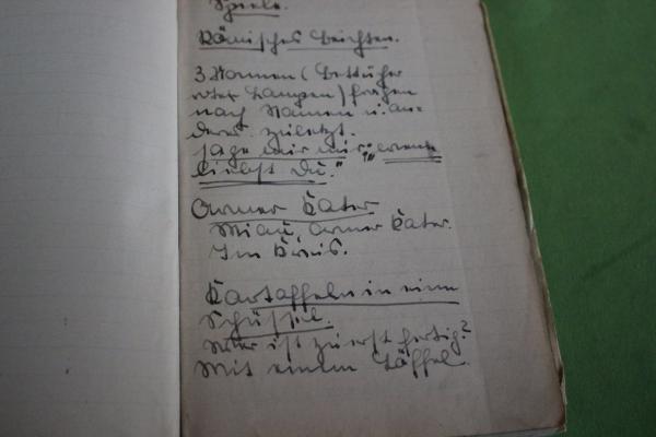 handgeschriebenes Lieder-, Tagebuch, Notizbuch R.A.D. Zeit