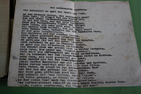 handgeschriebenes Lieder-, Tagebuch, Notizbuch R.A.D. Zeit