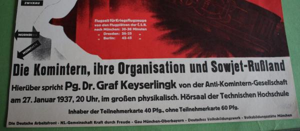 Flugblatt / Plakat ?  Anti-Komintern - Gesprächsabend - München 1937