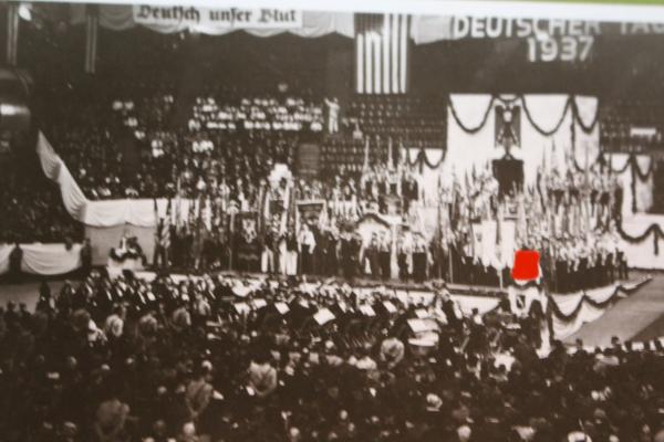 altes Foto - Deutsche Nationalfeier in Amerika - 1937 der deutschstämmigen dort - Repro