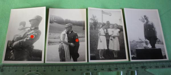 vier tolle Fotos - eines R.A.D. Mannes mit Familie - Einheit 302 / 7