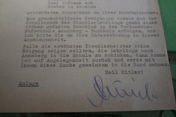 alter Brief - Briefkopf der D.A.F. Annaberg / Erzgebirge