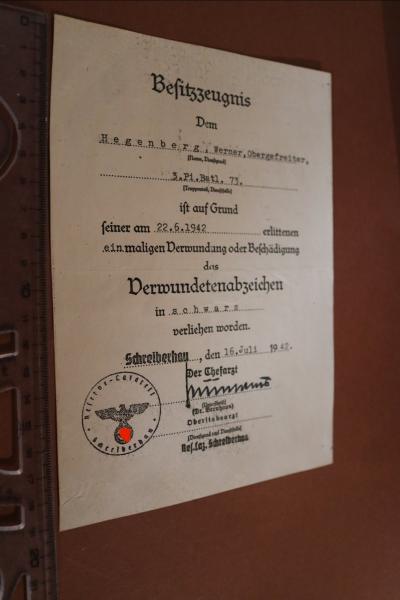 five repro certificates, various awards