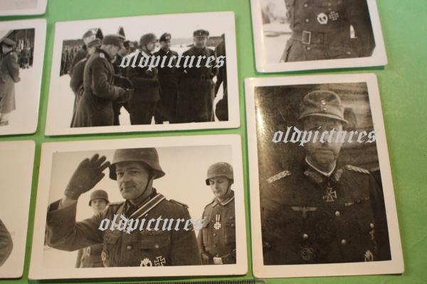 RK-Träger Oberfeldwebel Ludwig Schütte Feldverleihung 10 Fotos- Rarität