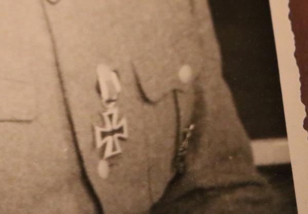 zwei tolle alte Fotos - Portrait SS-Mann mit EK II und Zivilist aus Trier