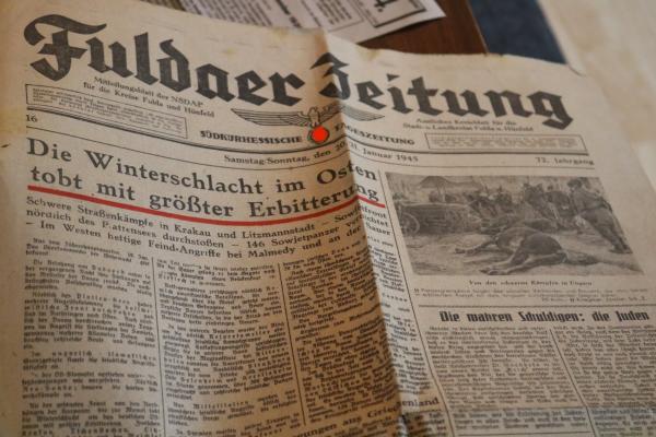 Fuldaer Zeitung 20/21 Januar 1945 - Namen Opfer der Terrorangriffe auf Fulda 27.12.1944 u. 03.01.1945