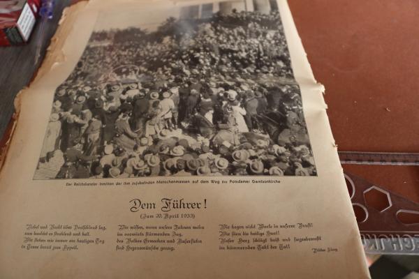 old magazine about Hitler - front and back missing - from 1939