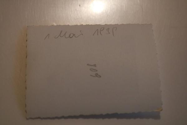 Reiter mit selbstgebauter Standarte Blut und Boden 1. Mai 1939