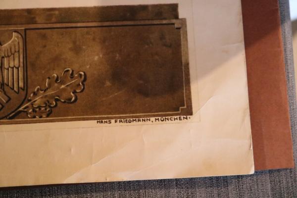 two large decorative certificates of a soldier in the 109th Infantry Regiment