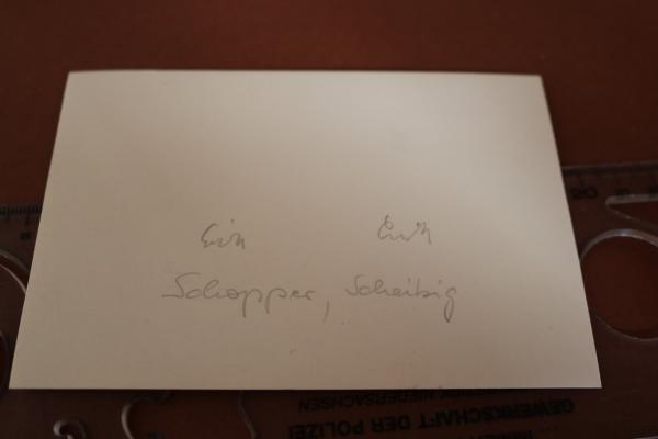 Repro Foto - Generalleutnant Erich Schopper mit RKTräger  Erich Scheibig  1943