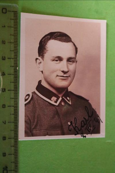 Passfoto - SS-Mann Totenkopf -  Repro