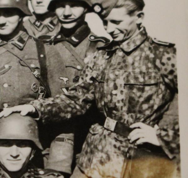 tolles altes Foto - Gruppe SS Soldaten -  Erbsentarn - Dänemark 1944