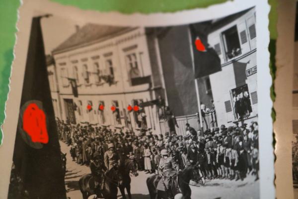 drei tolle alte Fotos - Musikkorps einer R.A.D. Abteilung Raum Bergzabern