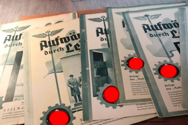 acht Zeitschriften-Beilagen des Aufbau - Aufwärts durch Leistung und Rat und Tat 1934/35