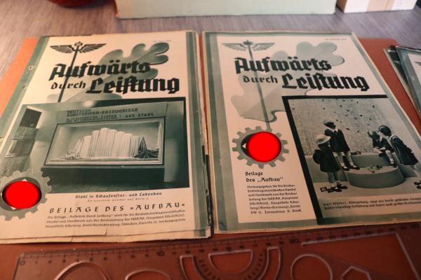 acht Zeitschriften-Beilagen des Aufbau - Aufwärts durch Leistung und Rat und Tat 1934/35