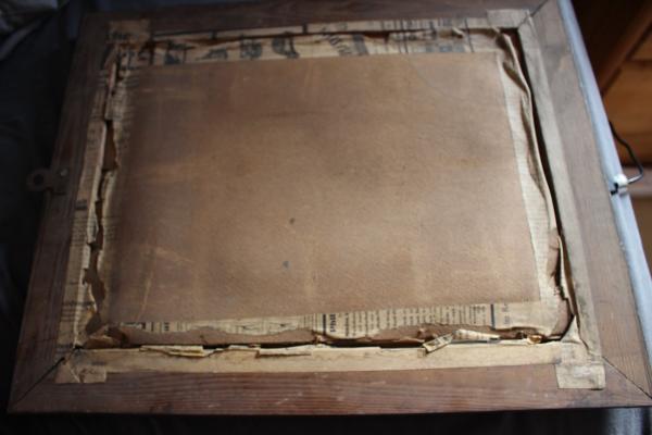 original Portrait eines SS-Mannes nachcoloriert im Bilderrahmen