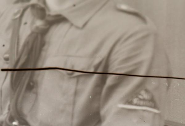 altes Glasnegativ - Portrait HJ-Pimpf