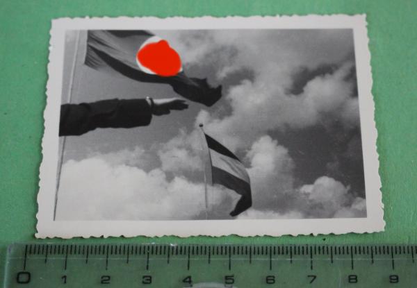 Foto - Erhobener Arm und Flaggen